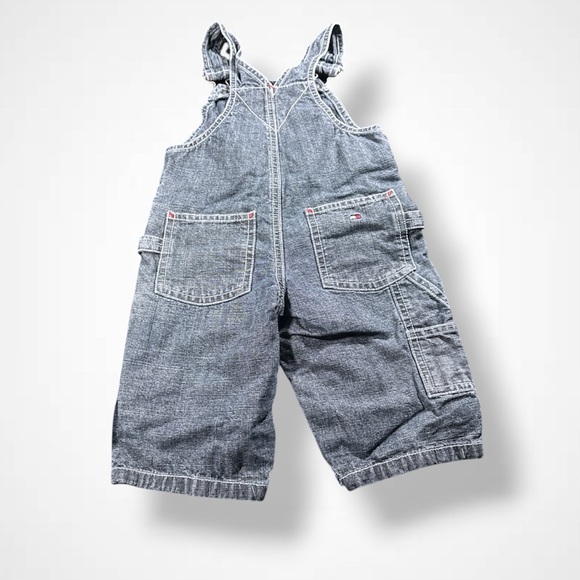 Tommy Hilfiger Denim Overalls with Red Stitching - Picture 4 of 5